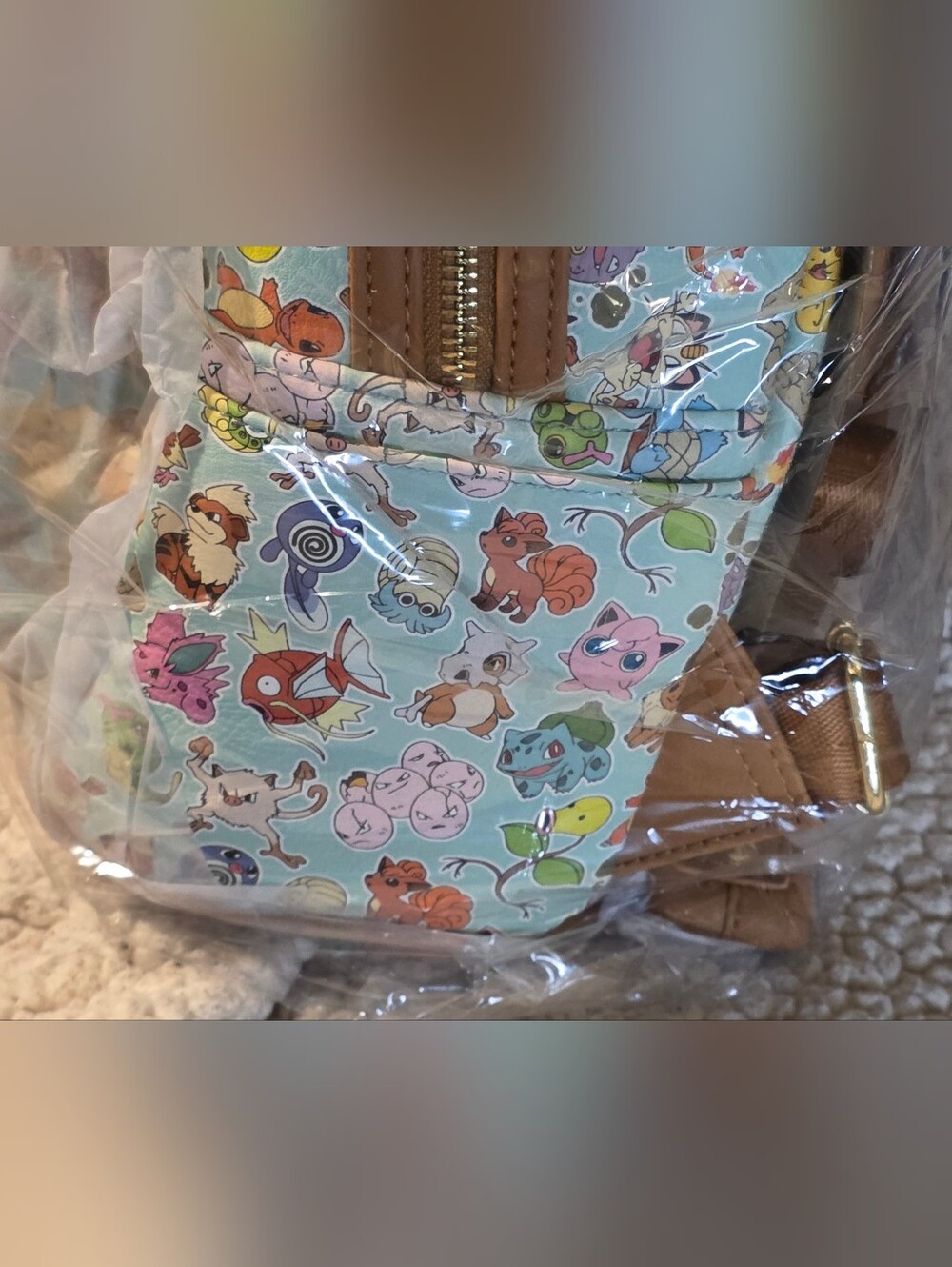 Loungefly Pokemon Teal All over Print AOP Mini Backpack & Wallet NewIn Packaging - Picture 8 of 11